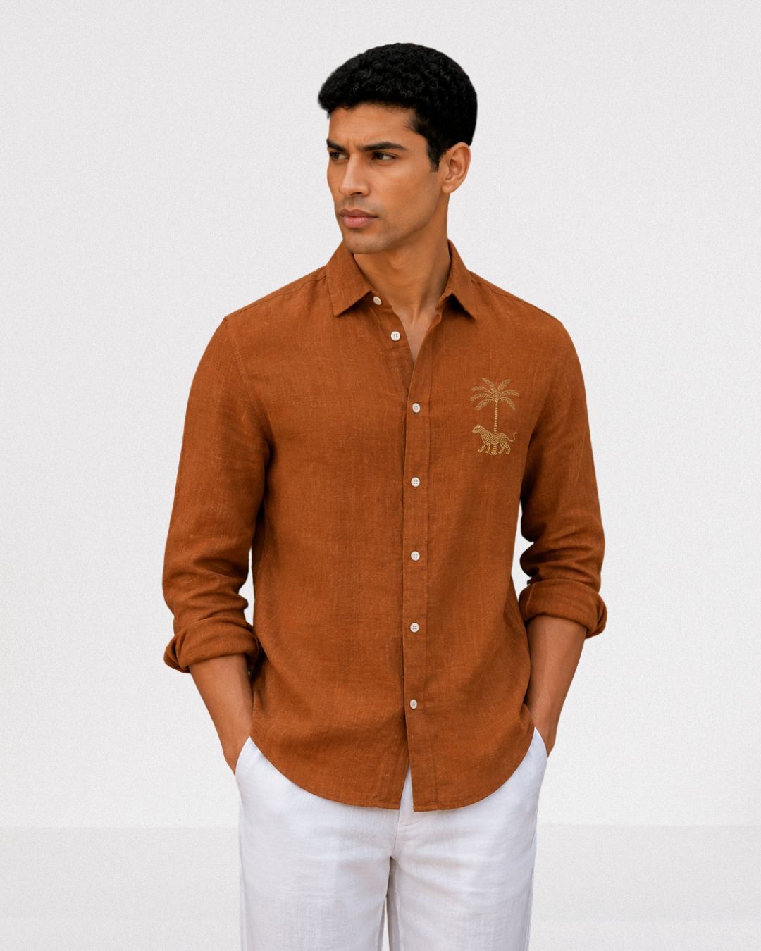 Rust Linen Shirt