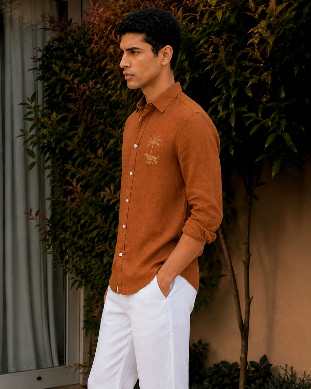 Rust Linen Shirt