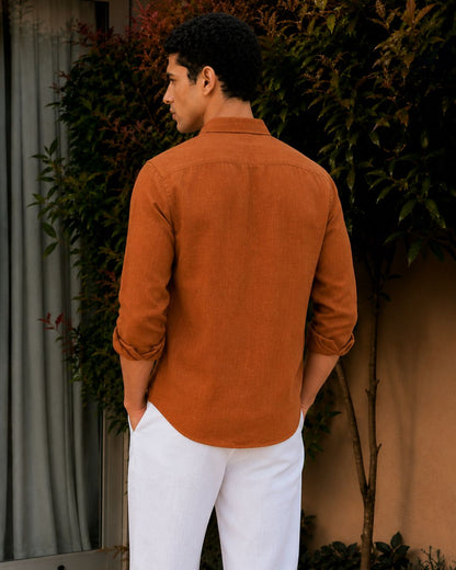 Rust Linen Shirt