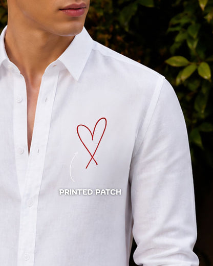 White Heart Linen Shirt