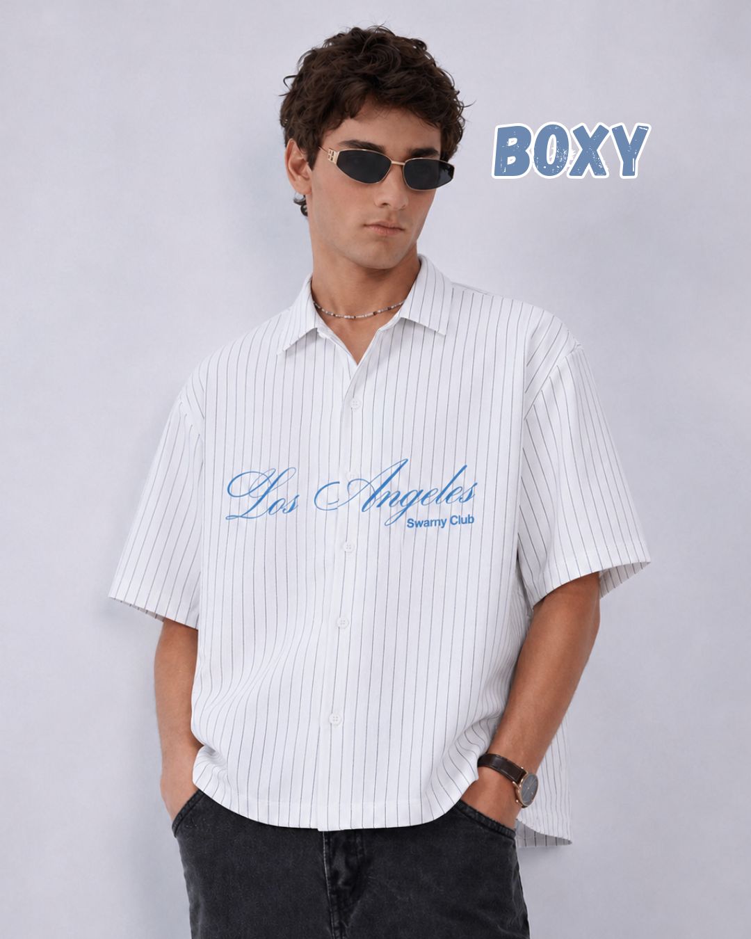 LA Stripes Boxy Shirt
