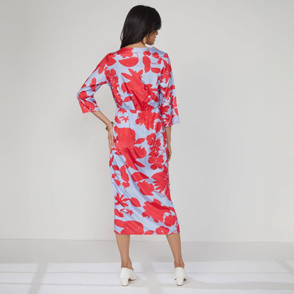 Contrast Botanical Dress