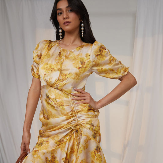 Blurry Draped Dress