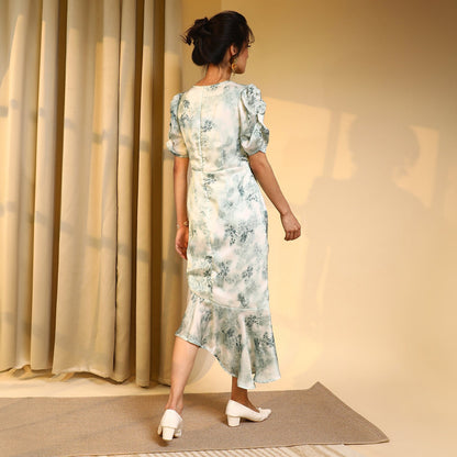 Blurry Draped Dress