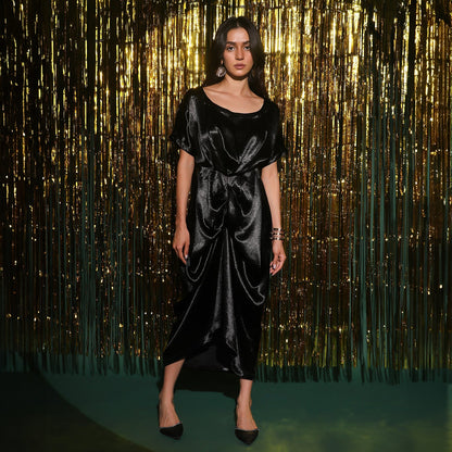 Draped Midi Dress