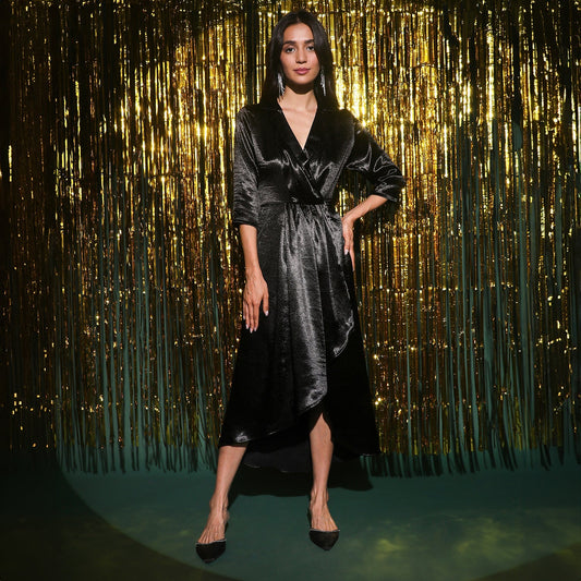 Draped Wrap Dress