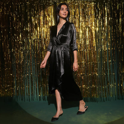 Draped Wrap Dress