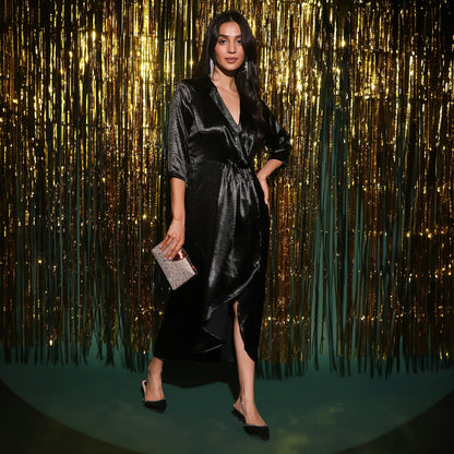 Draped Wrap Dress