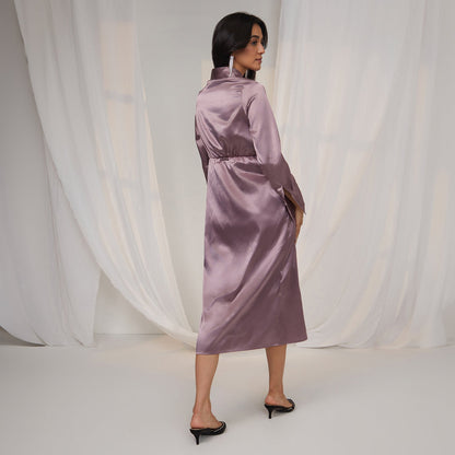 Draped Shirt Dress