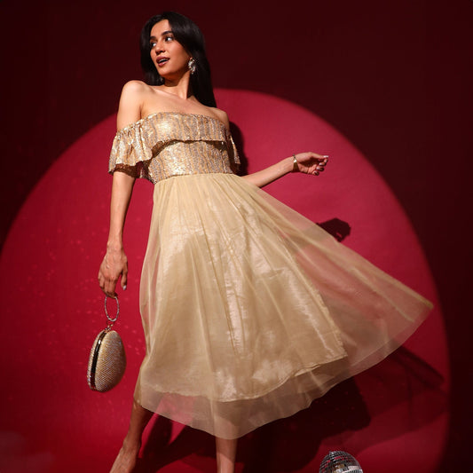 Sequin Block Dress