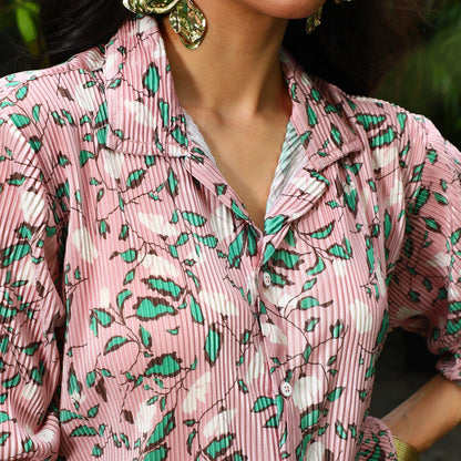 Foliage Pleat Shirt