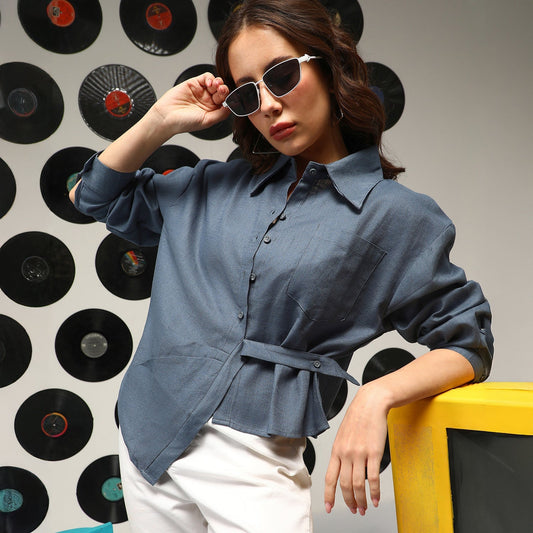 Solid Wrap Shirt