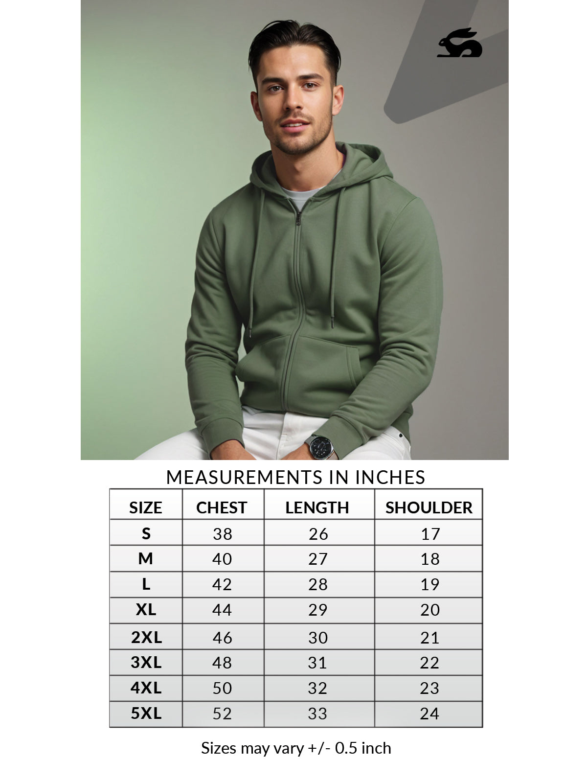 Men’s Regular Fit Zip-Up Hoodie