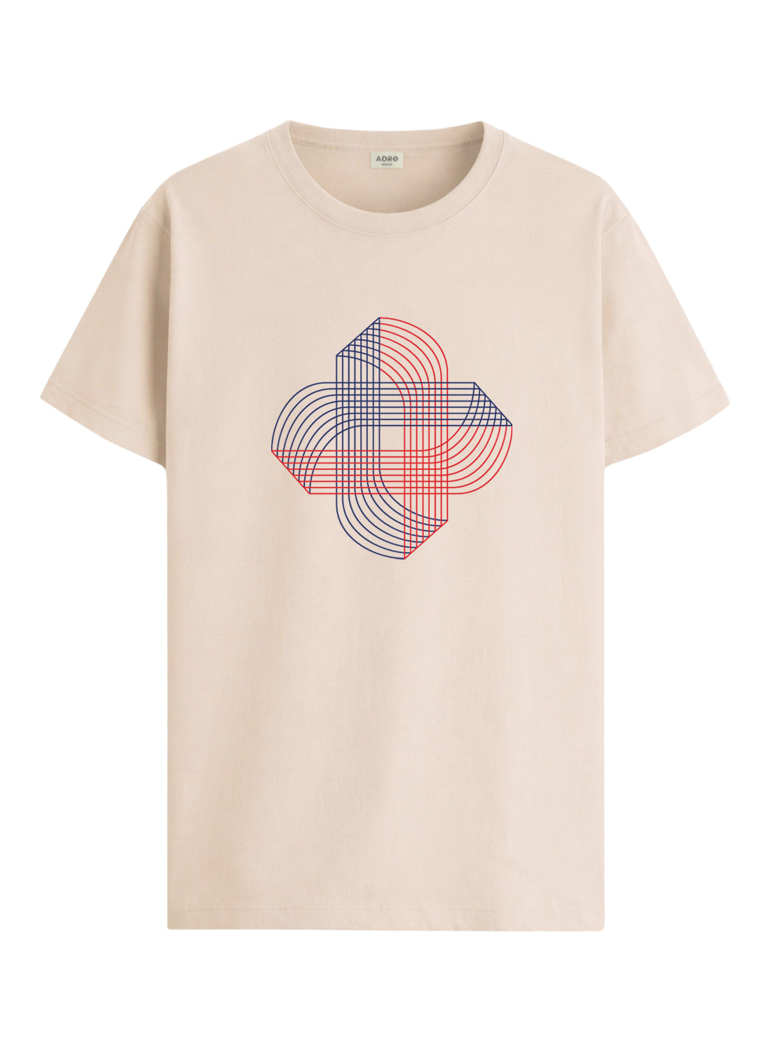 ADRO Printed T-Shirt for Men | Cross Matrix Cotton Printed Tshirt | Regular Fit Casual T-Shirts | Summer Tshirts