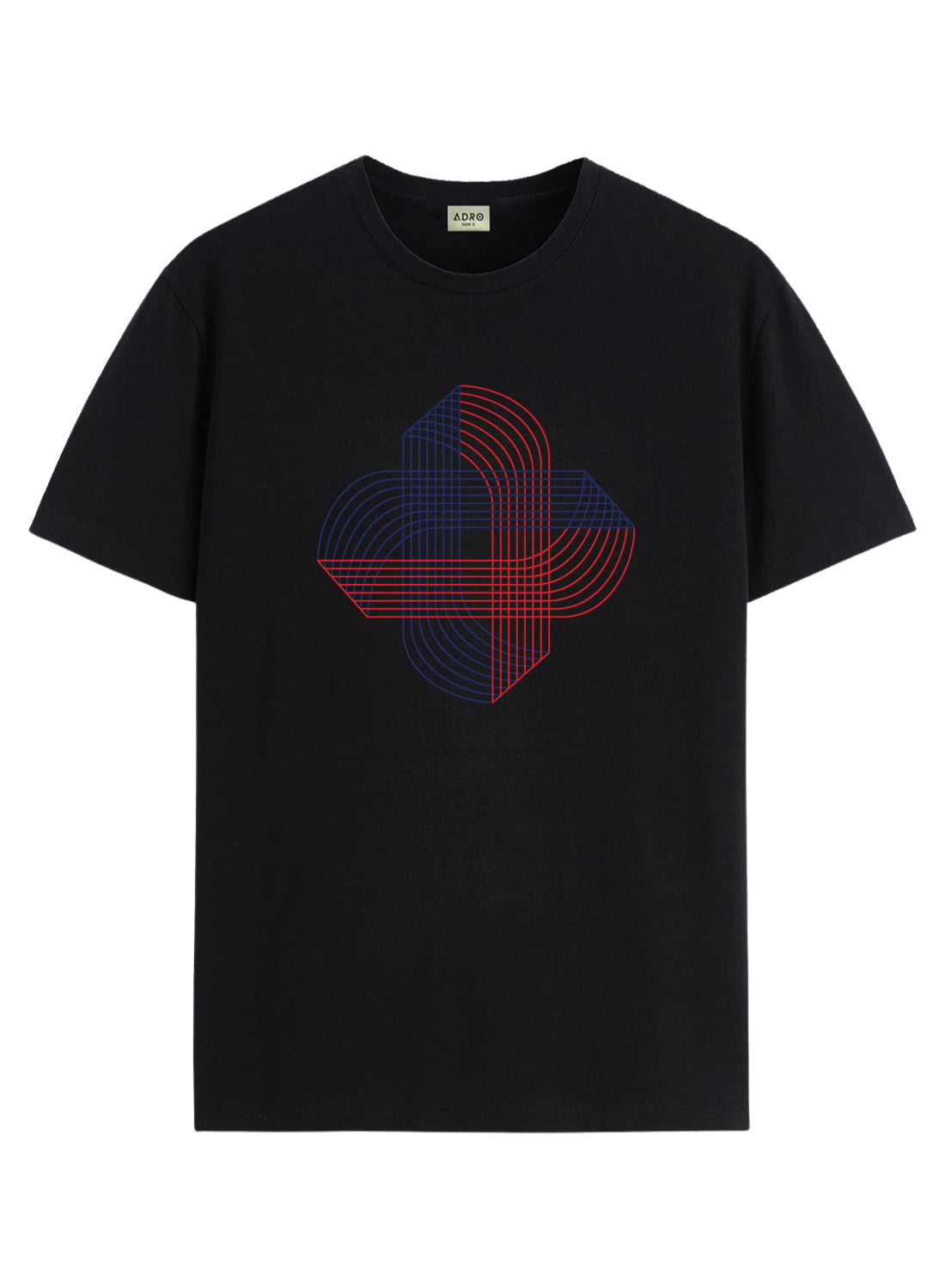 ADRO Printed T-Shirt for Men | Cross Matrix Cotton Printed Tshirt | Regular Fit Casual T-Shirts | Summer Tshirts