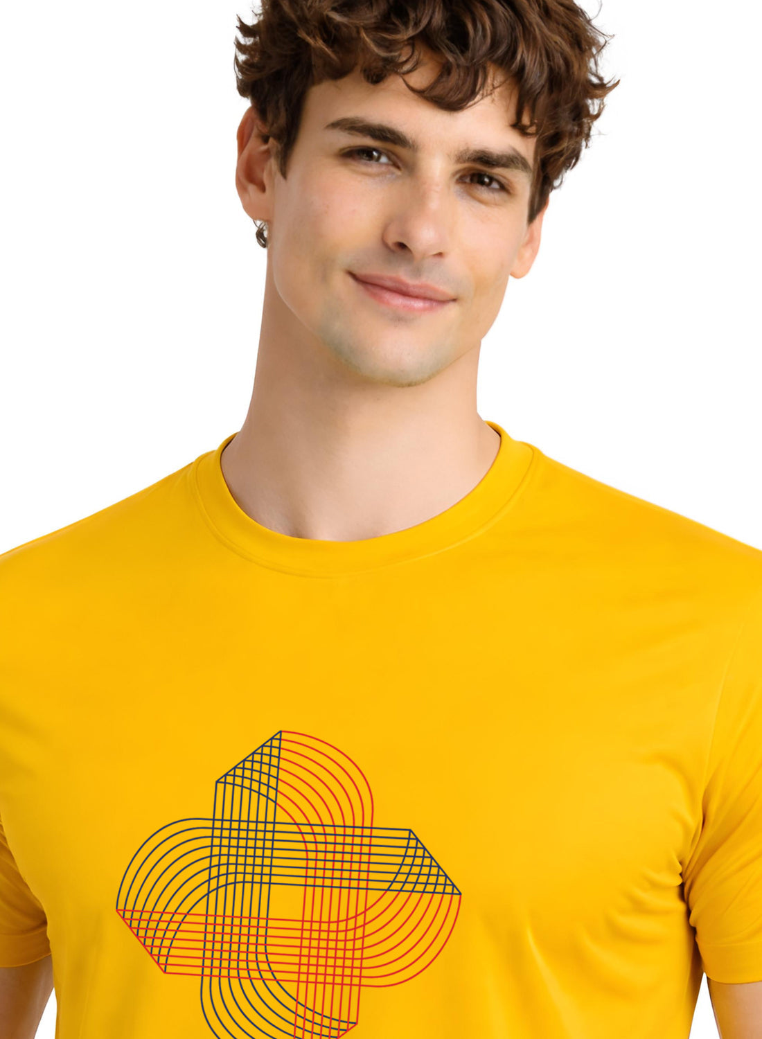 ADRO Printed T-Shirt for Men | Cross Matrix Cotton Printed Tshirt | Regular Fit Casual T-Shirts | Summer Tshirts