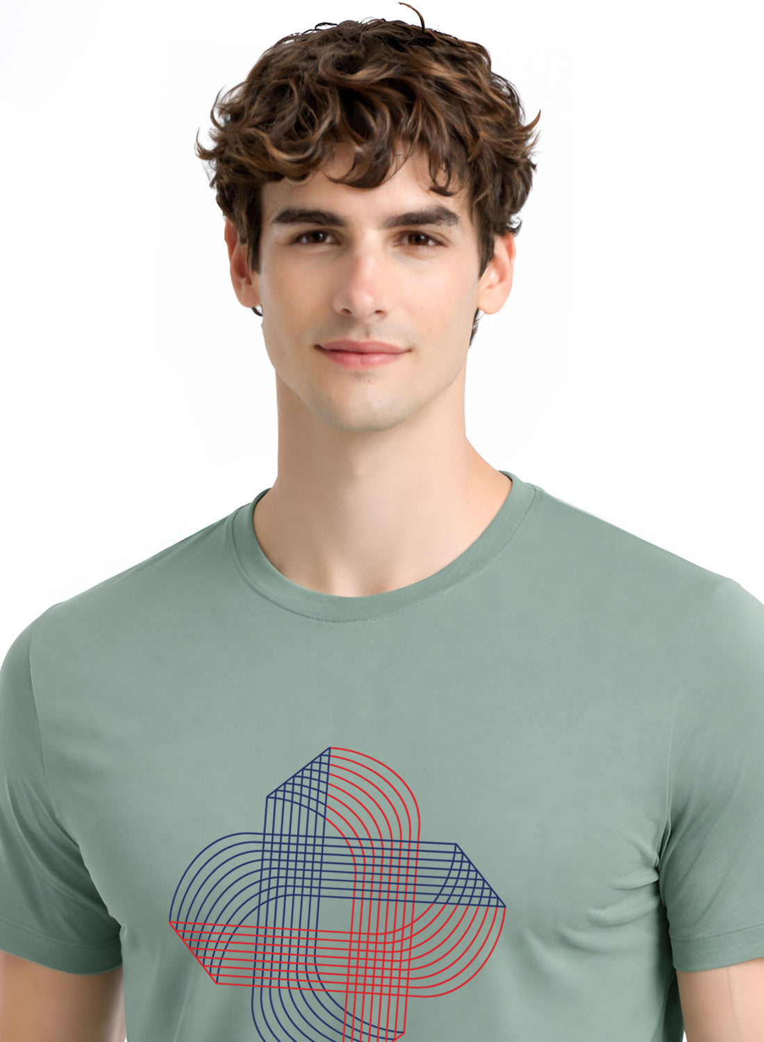 ADRO Printed T-Shirt for Men | Cross Matrix Cotton Printed Tshirt | Regular Fit Casual T-Shirts | Summer Tshirts