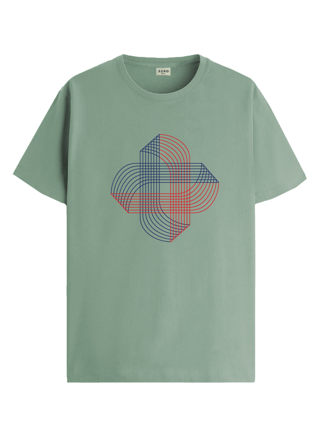 ADRO Printed T-Shirt for Men | Cross Matrix Cotton Printed Tshirt | Regular Fit Casual T-Shirts | Summer Tshirts