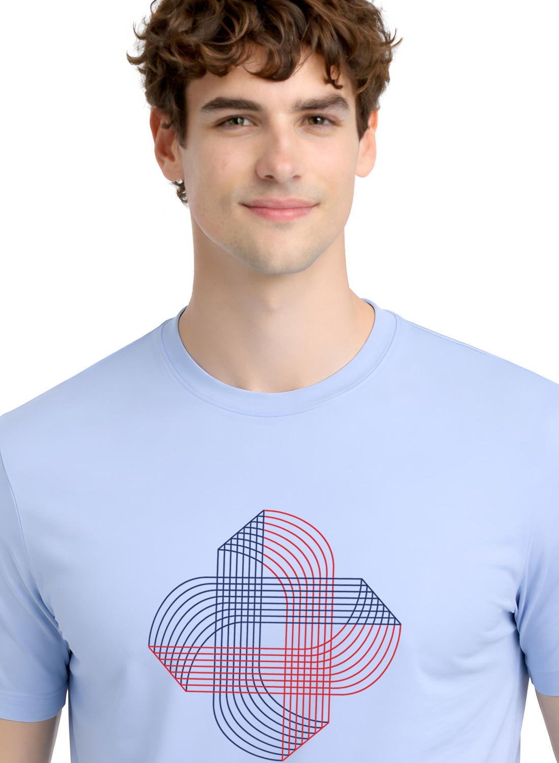 ADRO Printed T-Shirt for Men | Cross Matrix Cotton Printed Tshirt | Regular Fit Casual T-Shirts | Summer Tshirts
