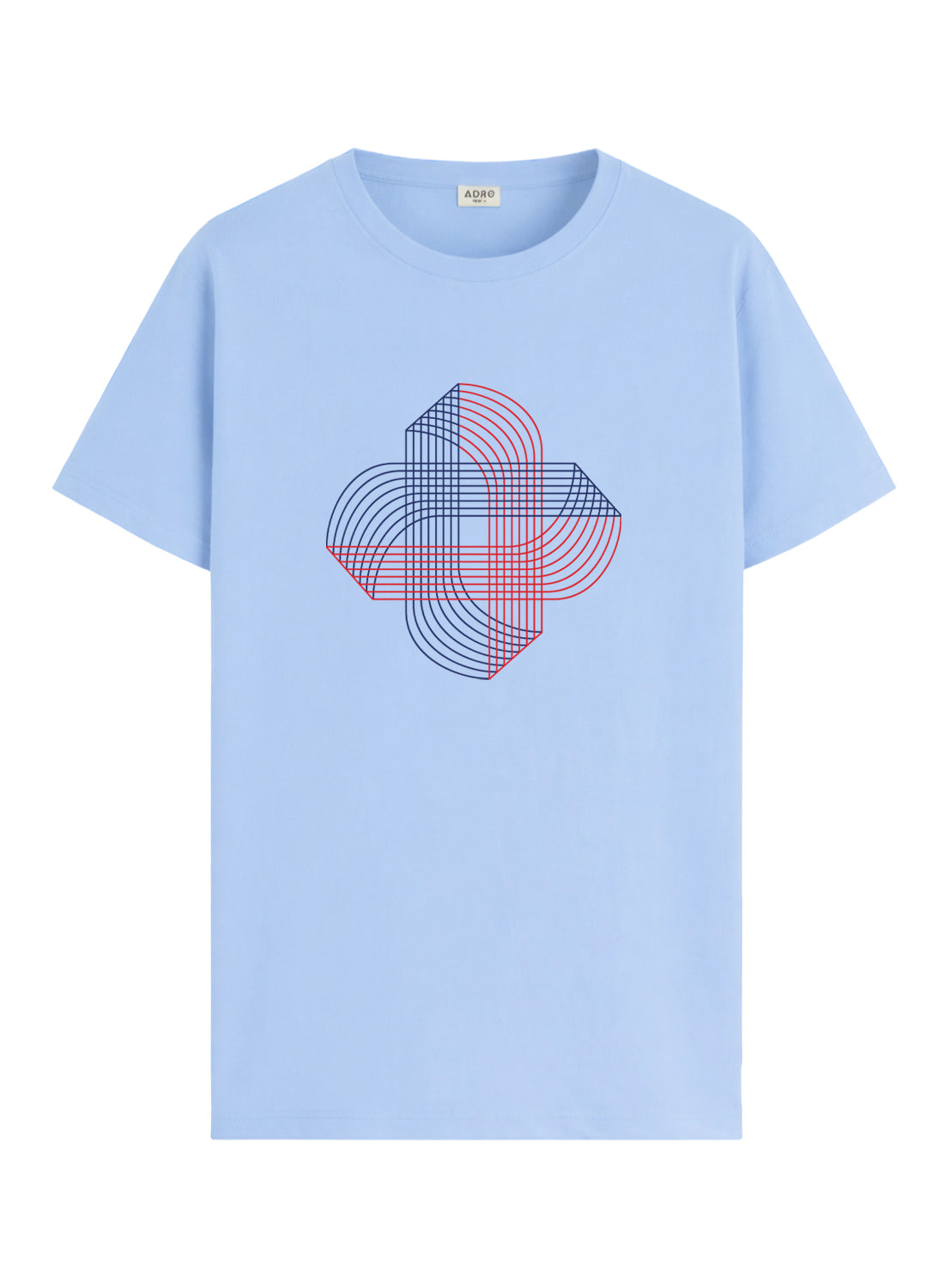 ADRO Printed T-Shirt for Men | Cross Matrix Cotton Printed Tshirt | Regular Fit Casual T-Shirts | Summer Tshirts