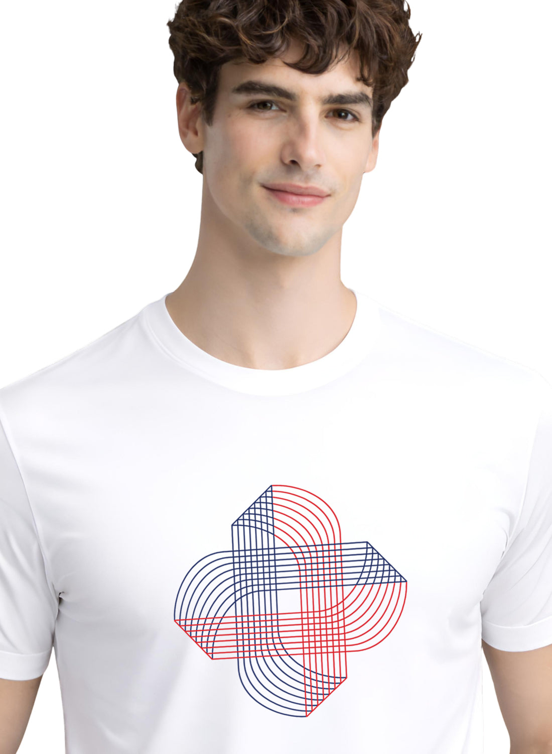 ADRO Printed T-Shirt for Men | Cross Matrix Cotton Printed Tshirt | Regular Fit Casual T-Shirts | Summer Tshirts