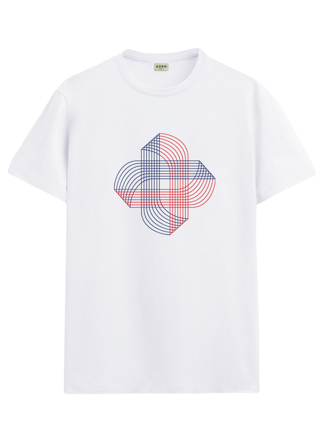 ADRO Printed T-Shirt for Men | Cross Matrix Cotton Printed Tshirt | Regular Fit Casual T-Shirts | Summer Tshirts