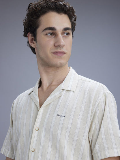 Pepe Jeans Mens Striped Short Sleeve Relaxed Fit Shirt