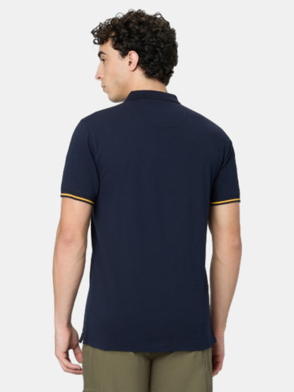 Pepe Jeans Blue Solid Short Sleeves Mens Polo T-Shirt