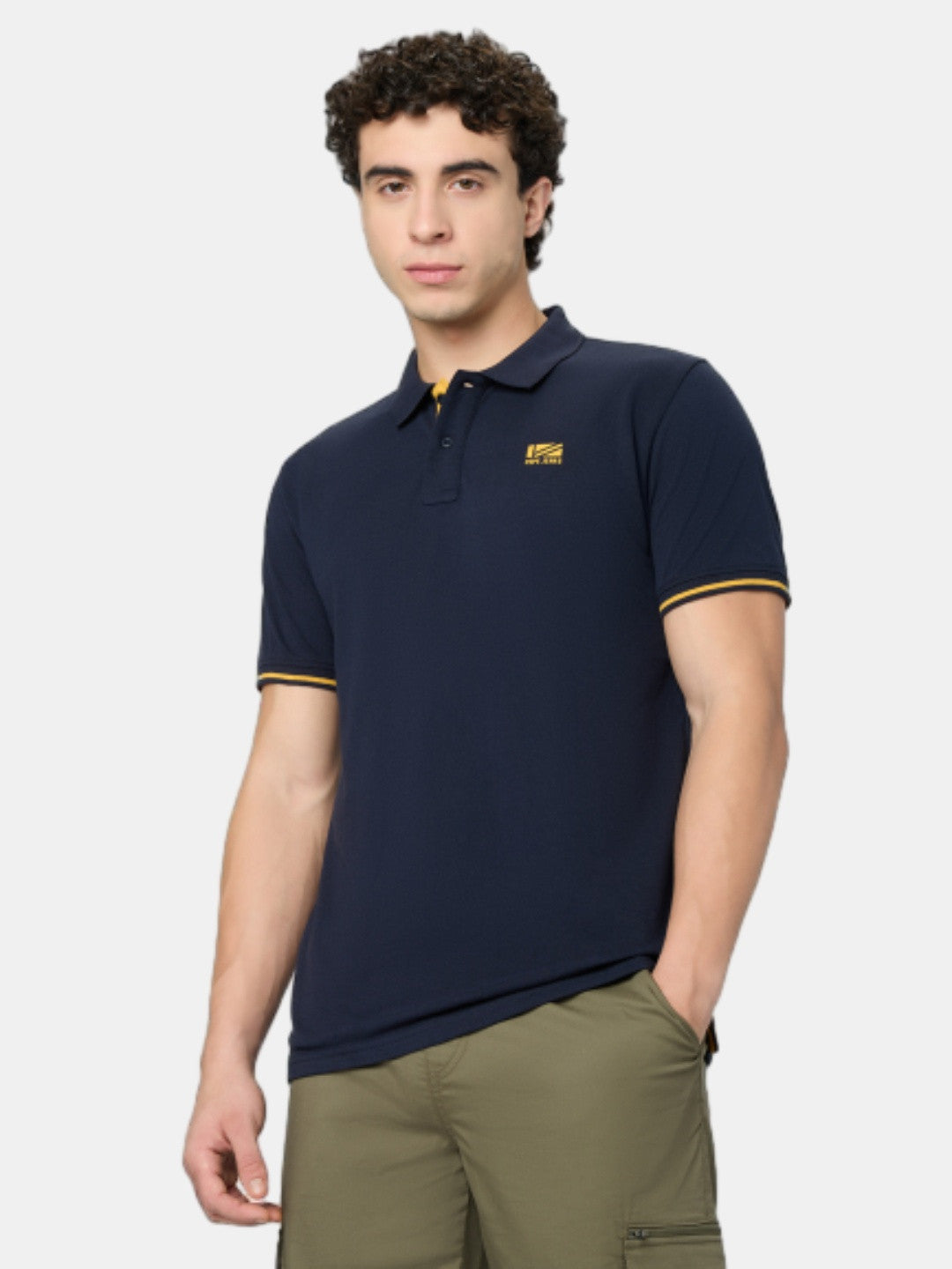 Pepe Jeans Blue Solid Short Sleeves Mens Polo T-Shirt