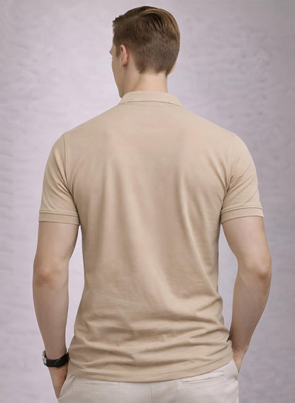 Adro Beige Polo Tshirt for Men