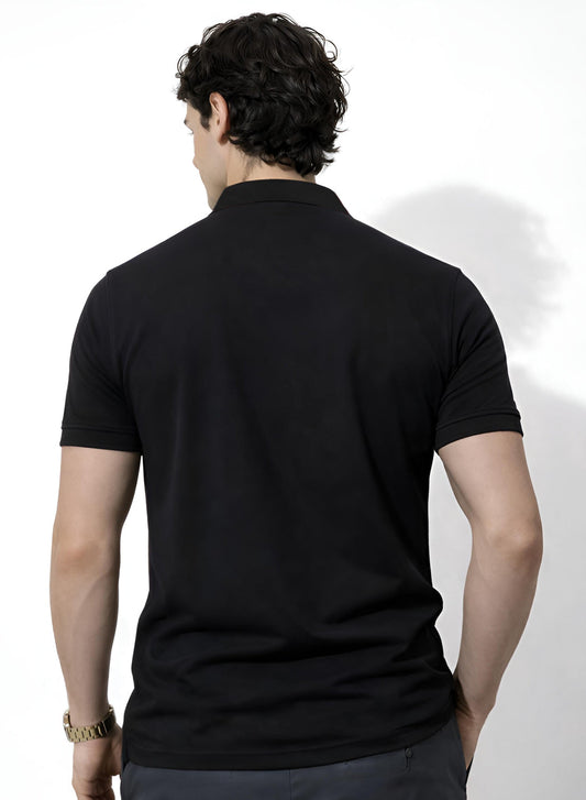 Adro Black Polo Tshirt for Men