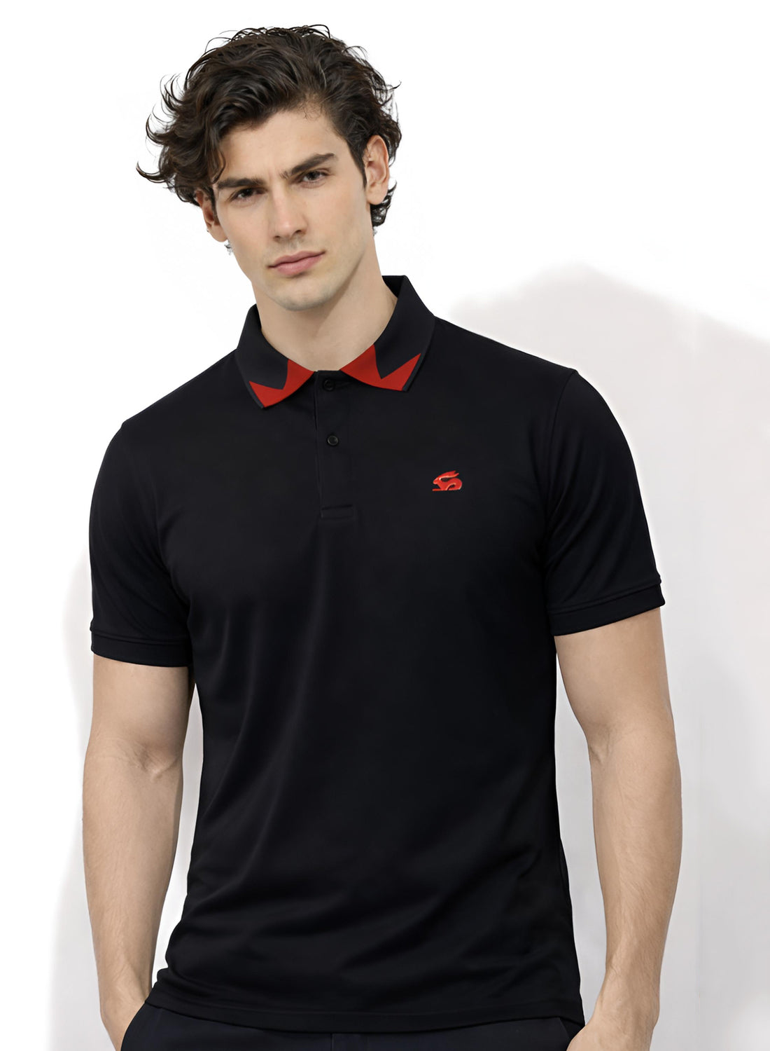 Adro Black Polo Tshirt for Men