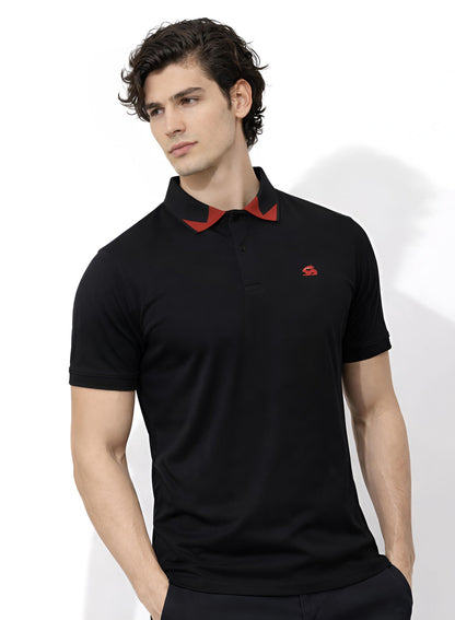 Adro Black Polo Tshirt for Men