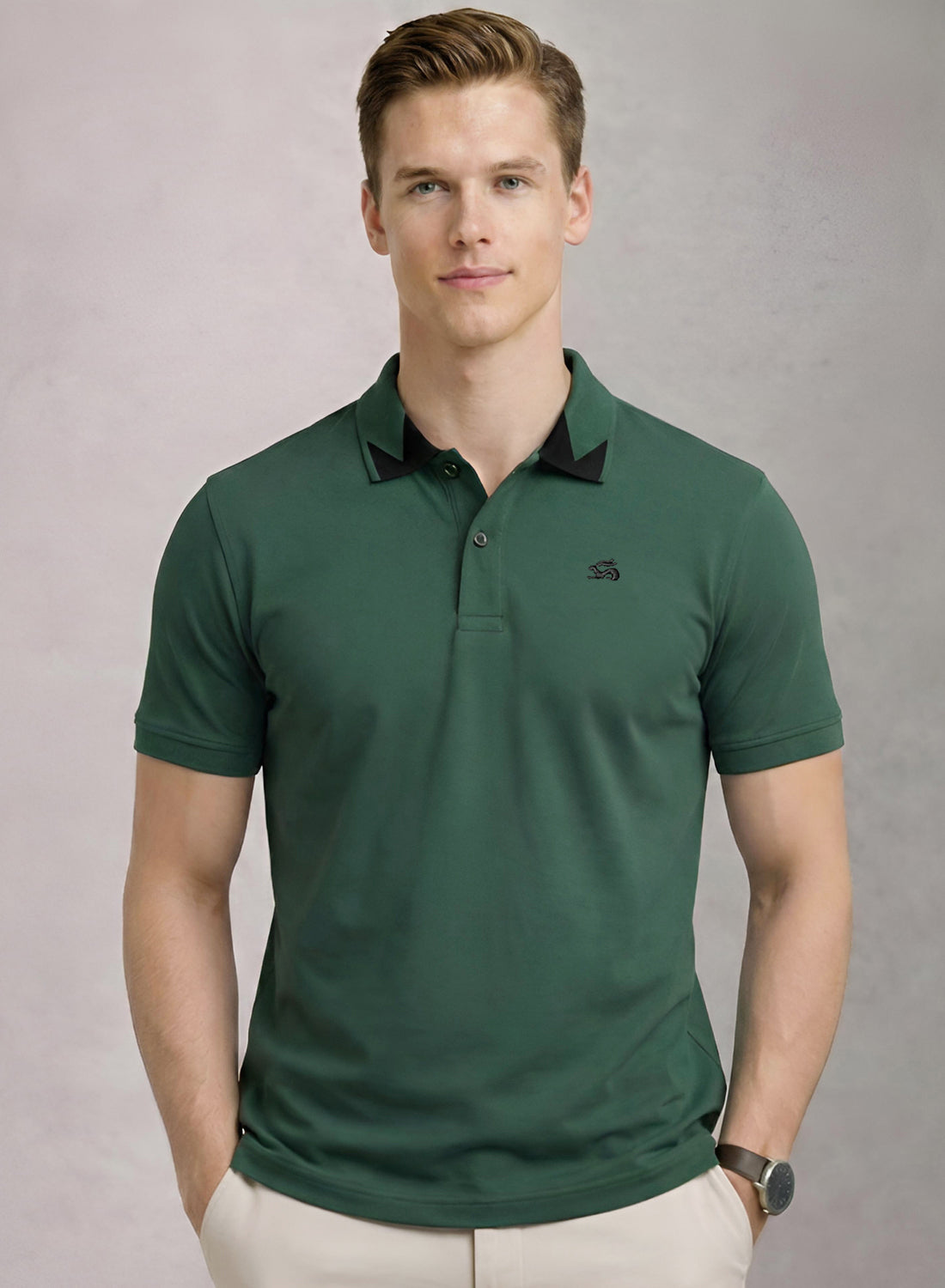 Adro Green Polo Tshirt for Men