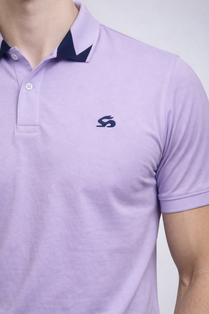 Adro Lavender Polo Tshirt for Men