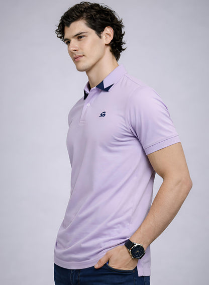 Adro Lavender Polo Tshirt for Men