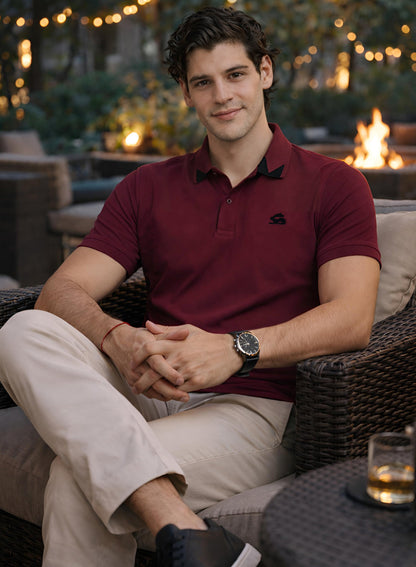 Adro Maroon Polo Tshirt for Men