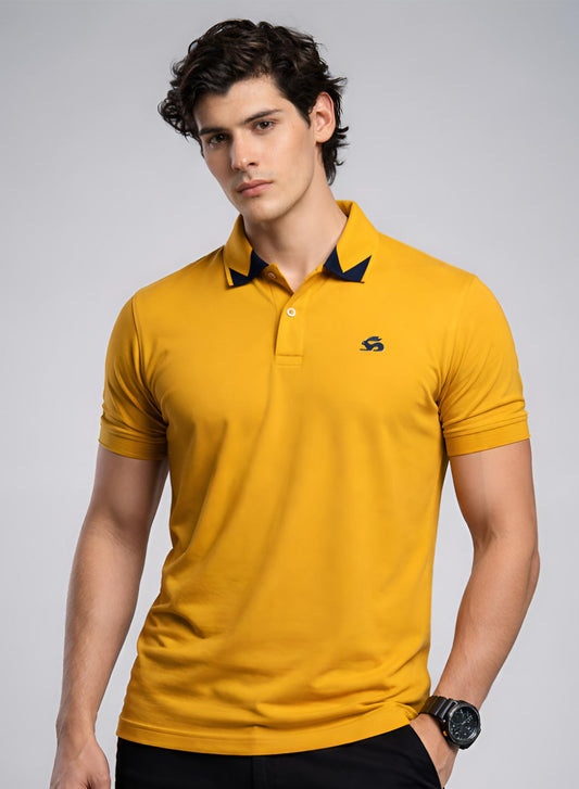 Adro Mustard Polo Tshirt for Men