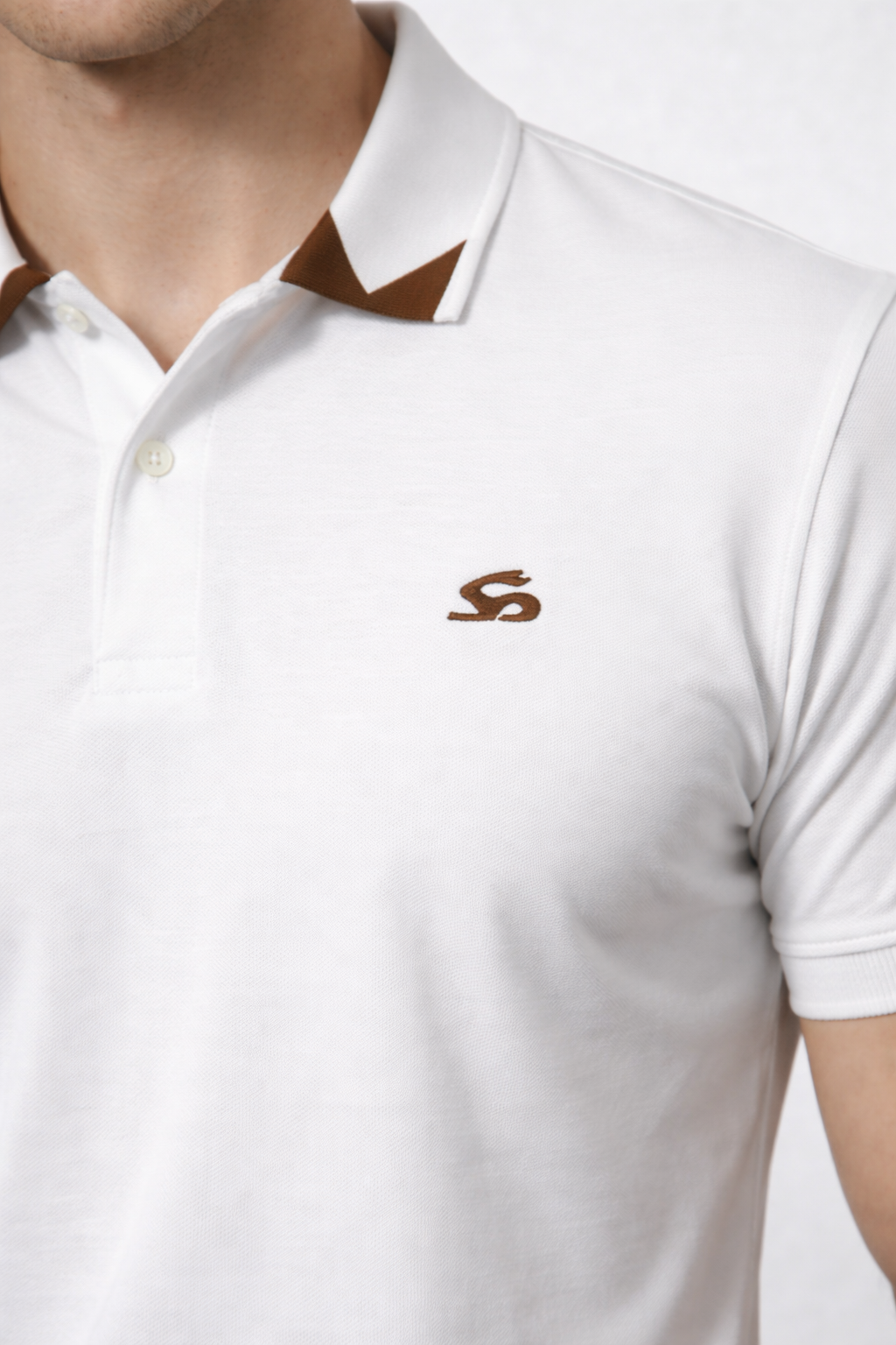 Adro Off White Polo Tshirt for Men