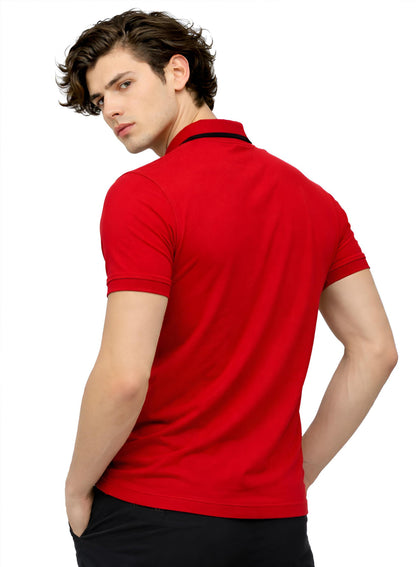 Adro Red Polo Tshirt for Men