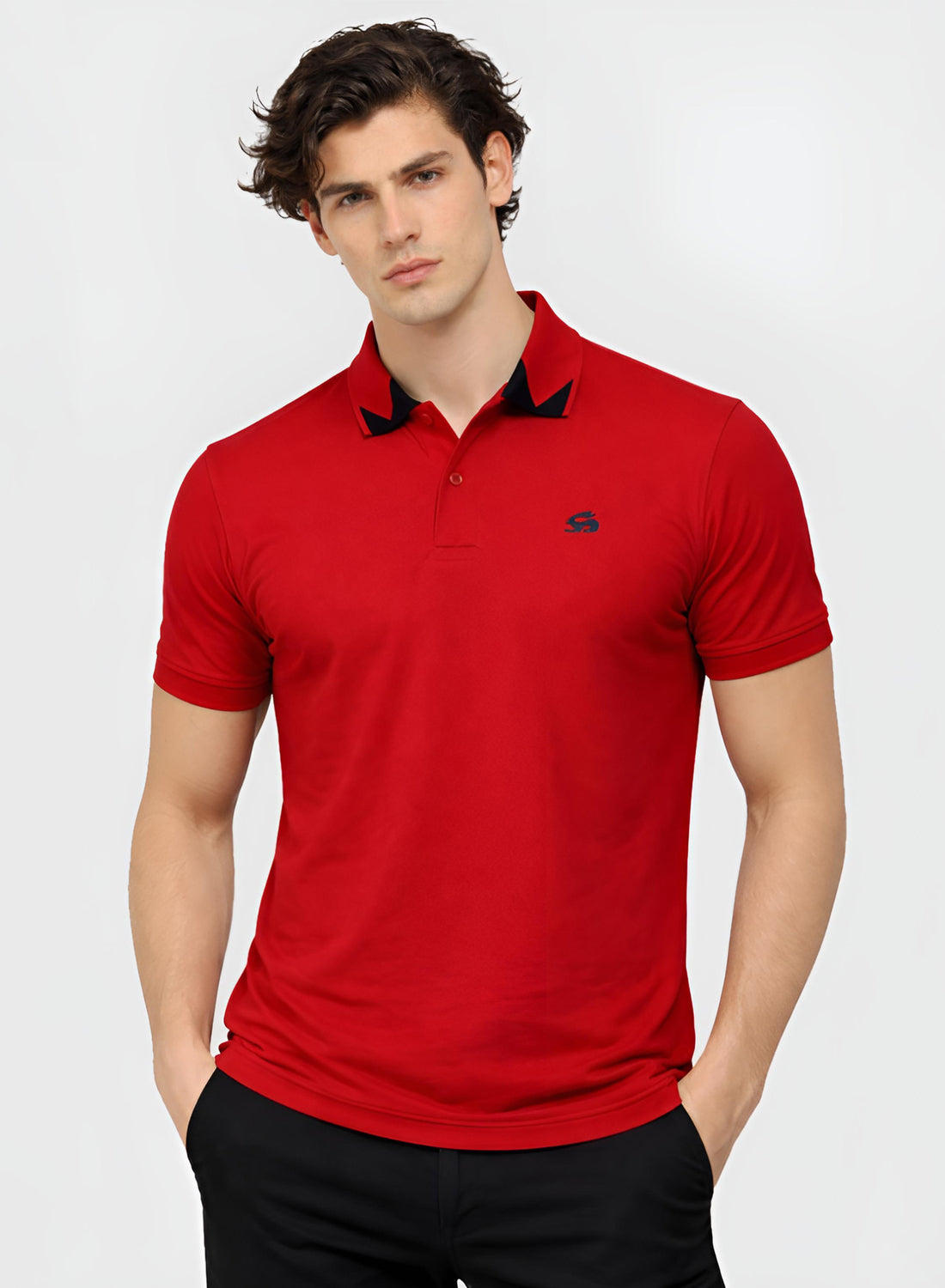 Adro Red Polo Tshirt for Men