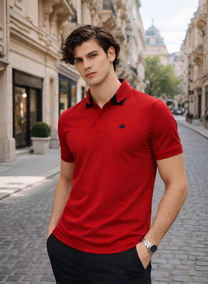 Adro Red Polo Tshirt for Men