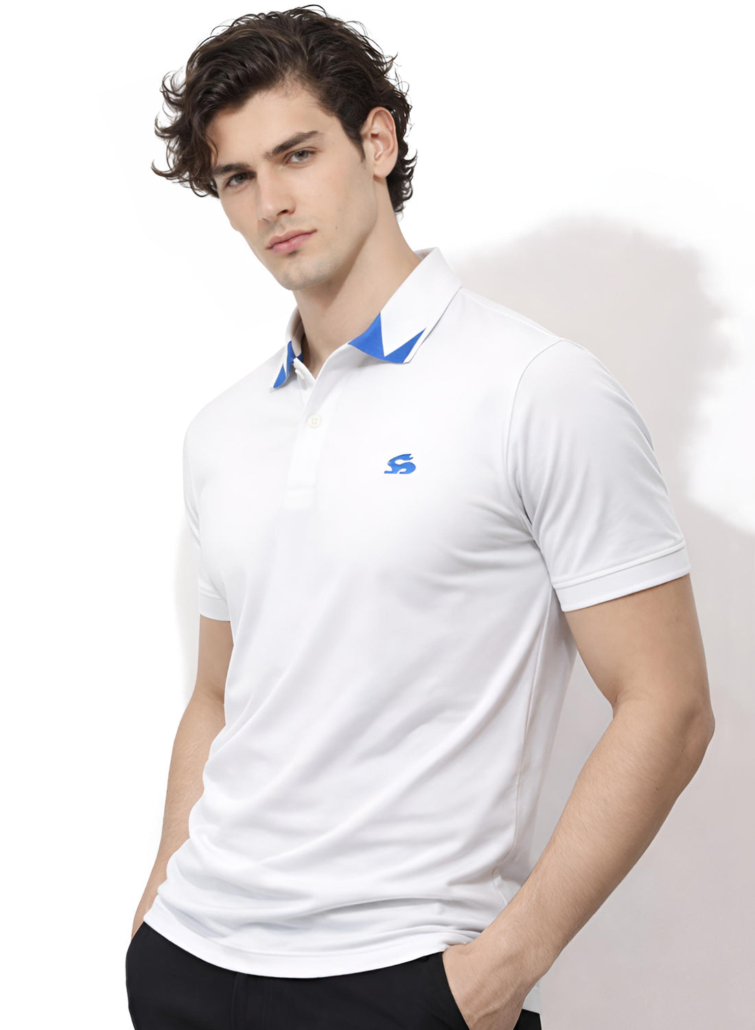 Adro White Polo Tshirt for Men