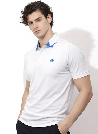Adro White Polo Tshirt for Men
