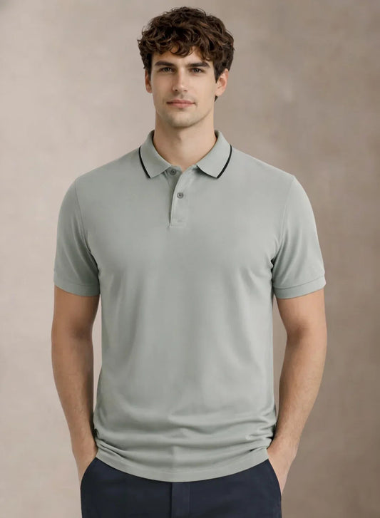ADRO Mens Polo TShirt | Airtex Cotton Matty Fabric | Regular Fit | Breathable, Durable & Premium Casual Solid Polo T-Shirt for Men Agave
