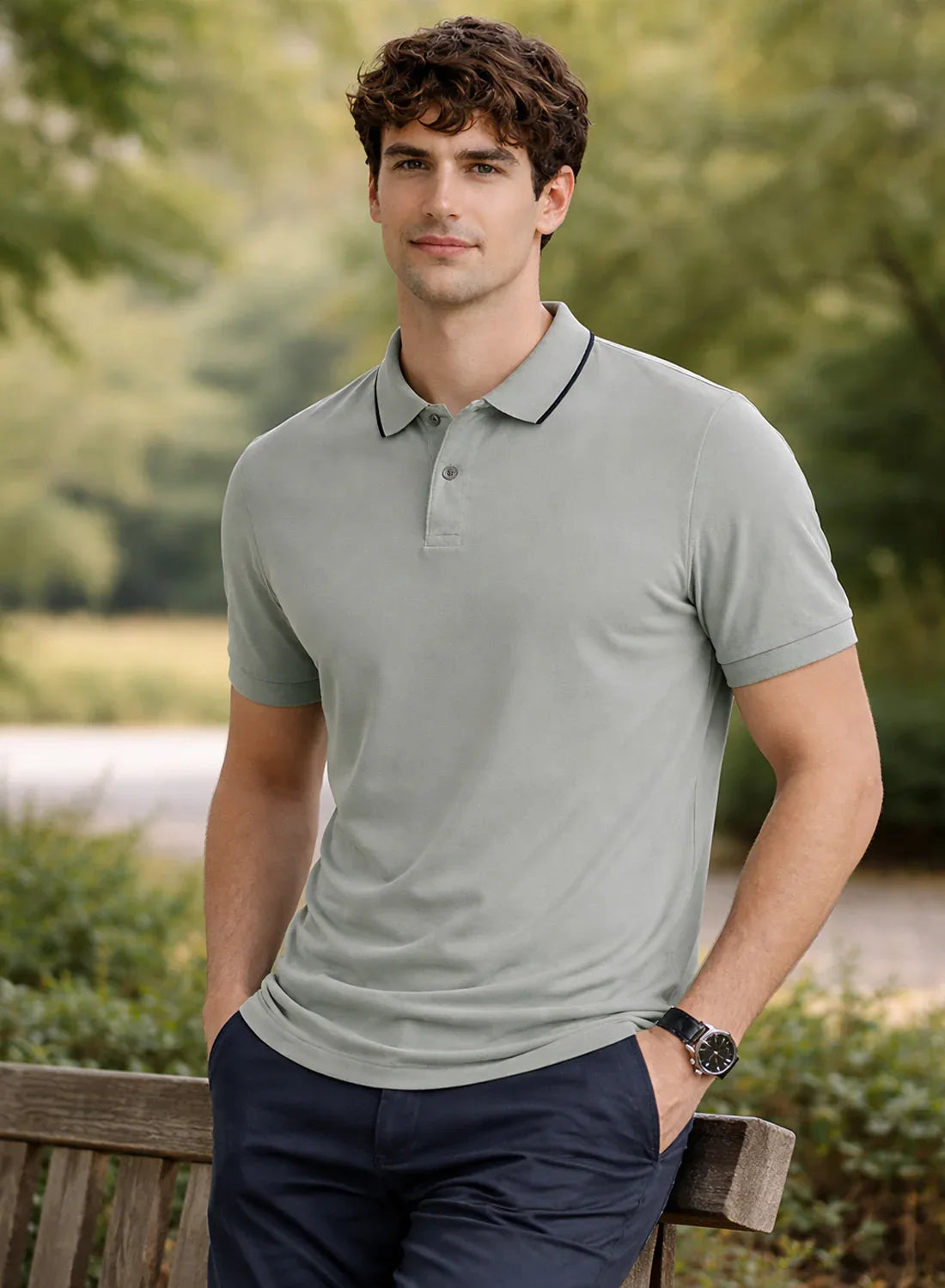 ADRO Mens Polo TShirt | Airtex Cotton Matty Fabric | Regular Fit | Breathable, Durable & Premium Casual Solid Polo T-Shirt for Men