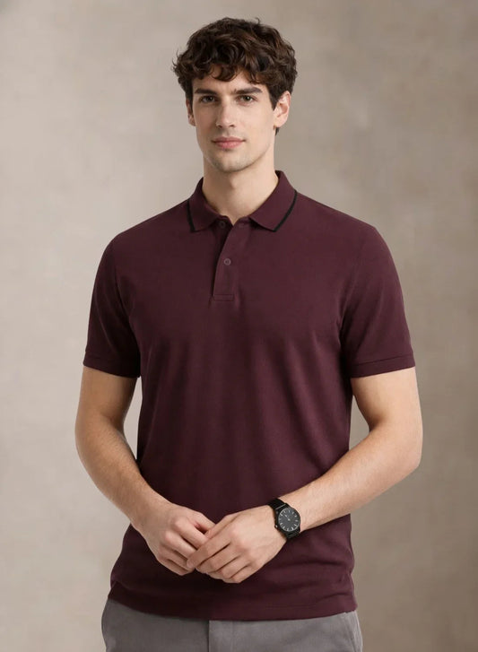ADRO Mens Polo TShirt | Airtex Cotton Matty Fabric | Regular Fit | Breathable, Durable & Premium Casual Solid Polo T-Shirt for Men Port Royale