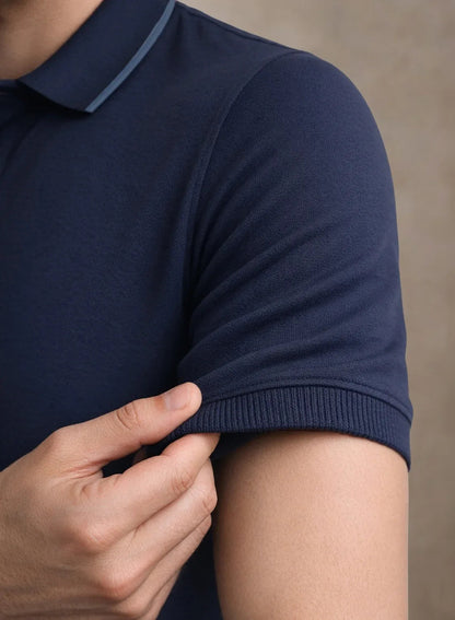 ADRO Mens Polo TShirt | Airtex Cotton Matty Fabric | Regular Fit | Breathable, Durable & Premium Casual Solid Polo T-Shirt for Men
