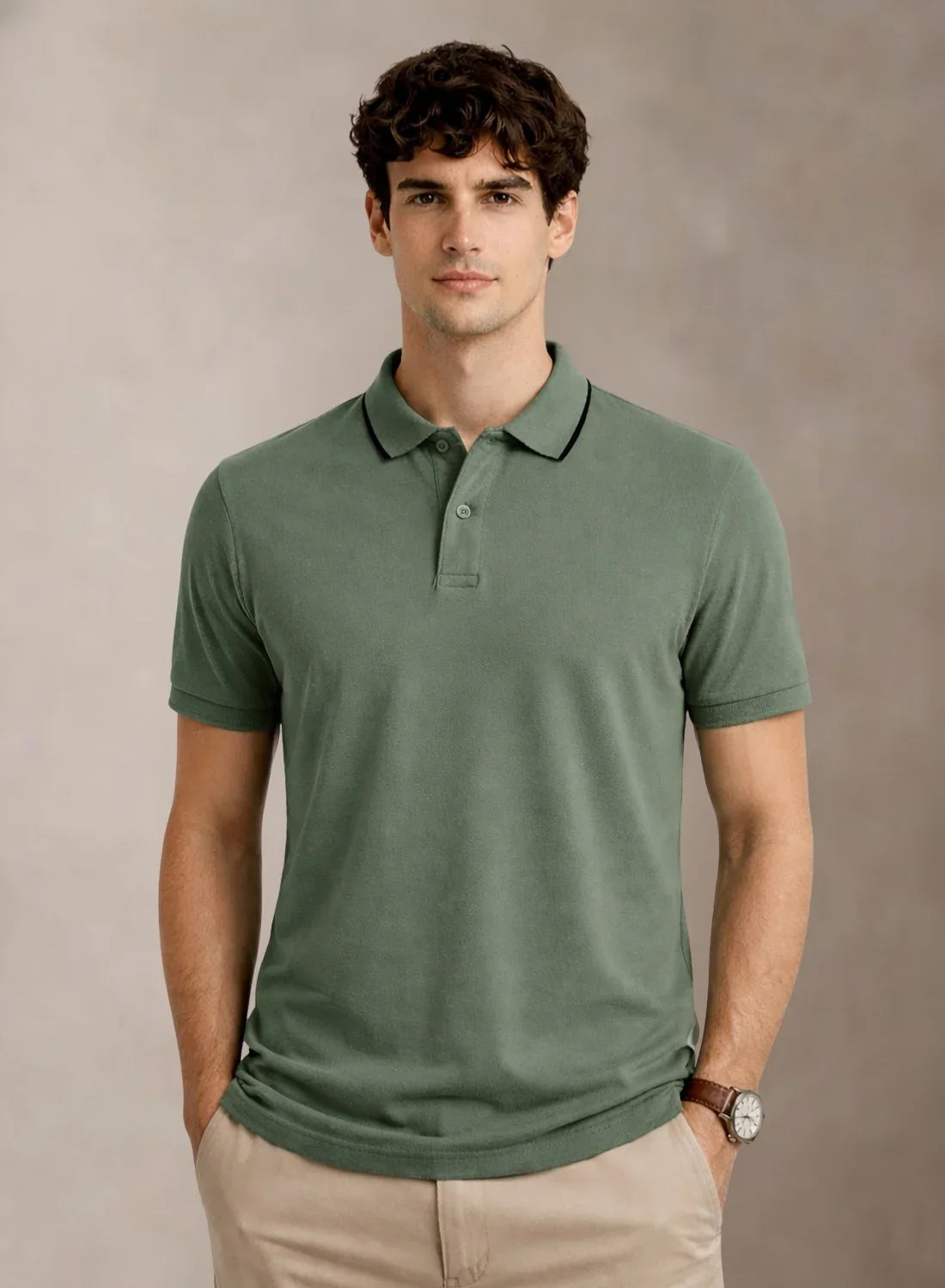 ADRO Mens Polo TShirt | Airtex Cotton Matty Fabric | Regular Fit | Breathable, Durable & Premium Casual Solid Polo T-Shirt for Men Sea Sprey