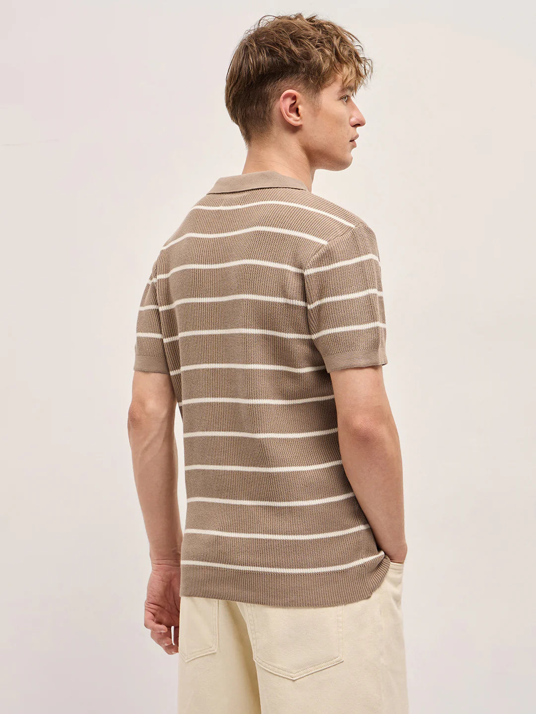 Men's Cotton Striped Slim Fit Polo